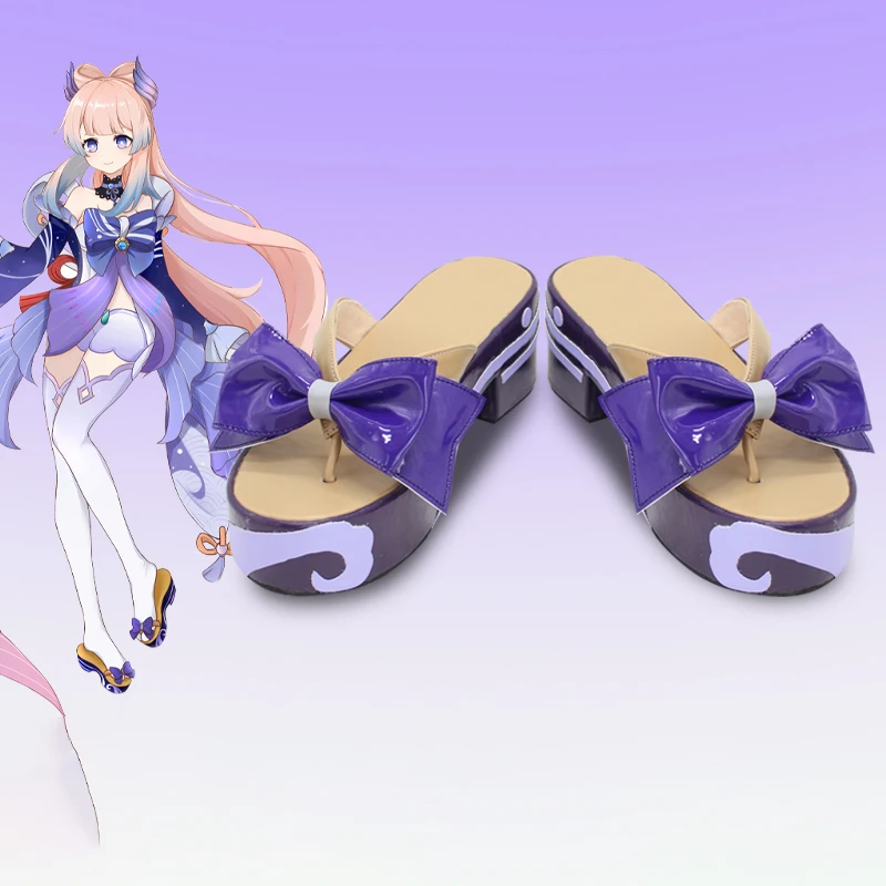 

New Game Anime Genshin Impact Sangonomiya Kokomi Cosplay Shoes Boots Costume Halloween Party Outfit For Women Accessories