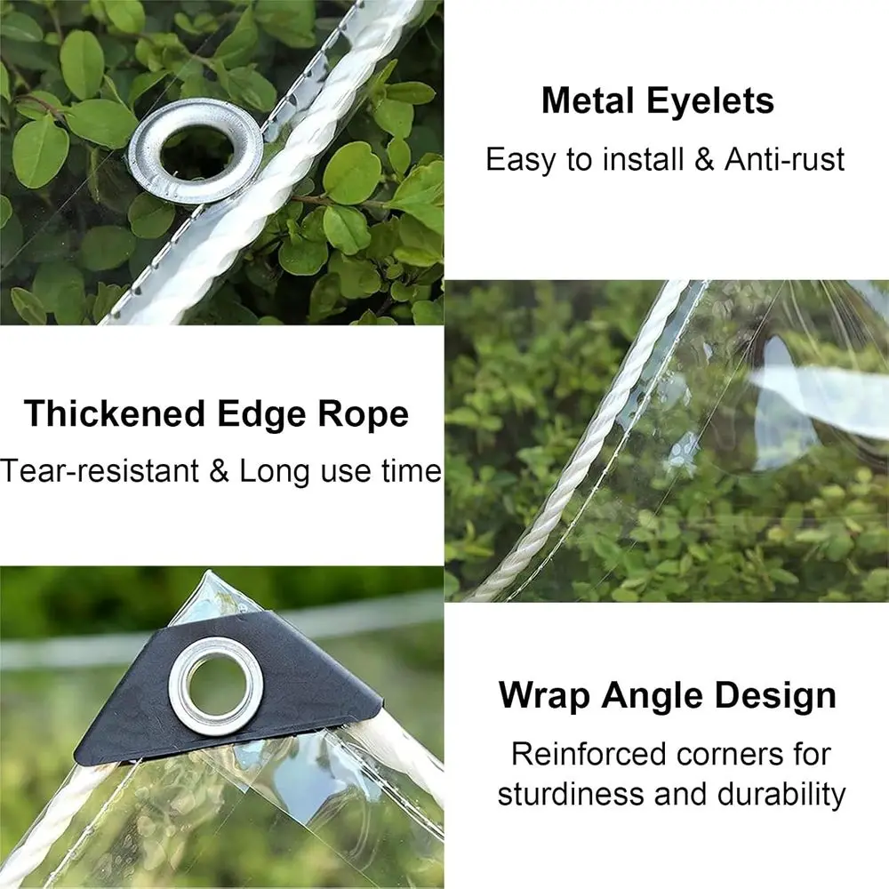 قماش القنب عالي التحمل مقاوم للماء مقاس 10 × 12 قدمًا مع حلقات للاستخدام الخارجي - غطاء فينيل سميك 12 ميلًا ومقاوم للأشعة فوق البنفسجية والرياح #2