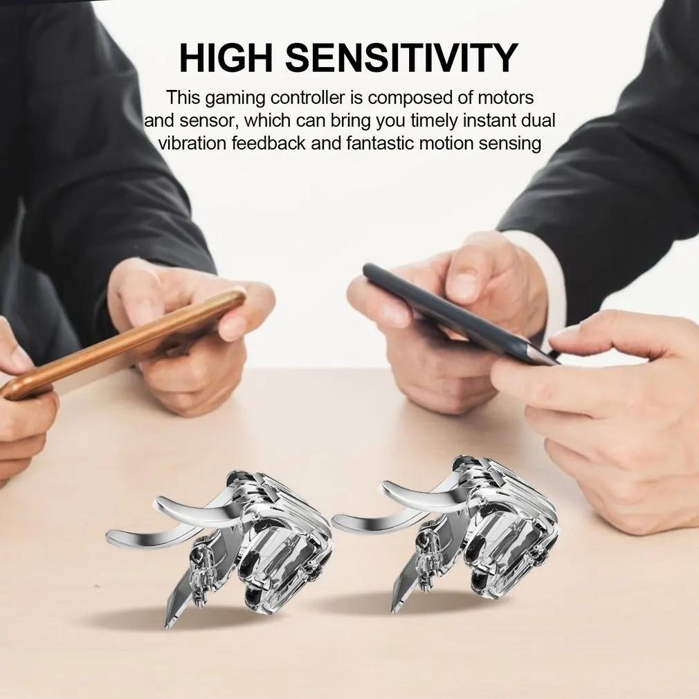 Metal Smartphone Mobile Gaming Trigger For PUBG Mobile Gamepad Fire Aim Button Sensitivity L1R1 Key Shooter Controller Triggers