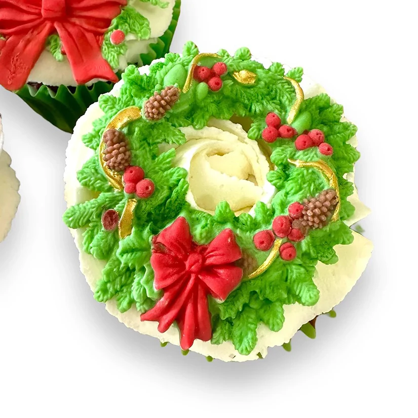 Christmas Wreath Silicone Sugarcraft Mold Cookie Cupcake Chocolate Baking Mold Fondant Cake Decorating Tools