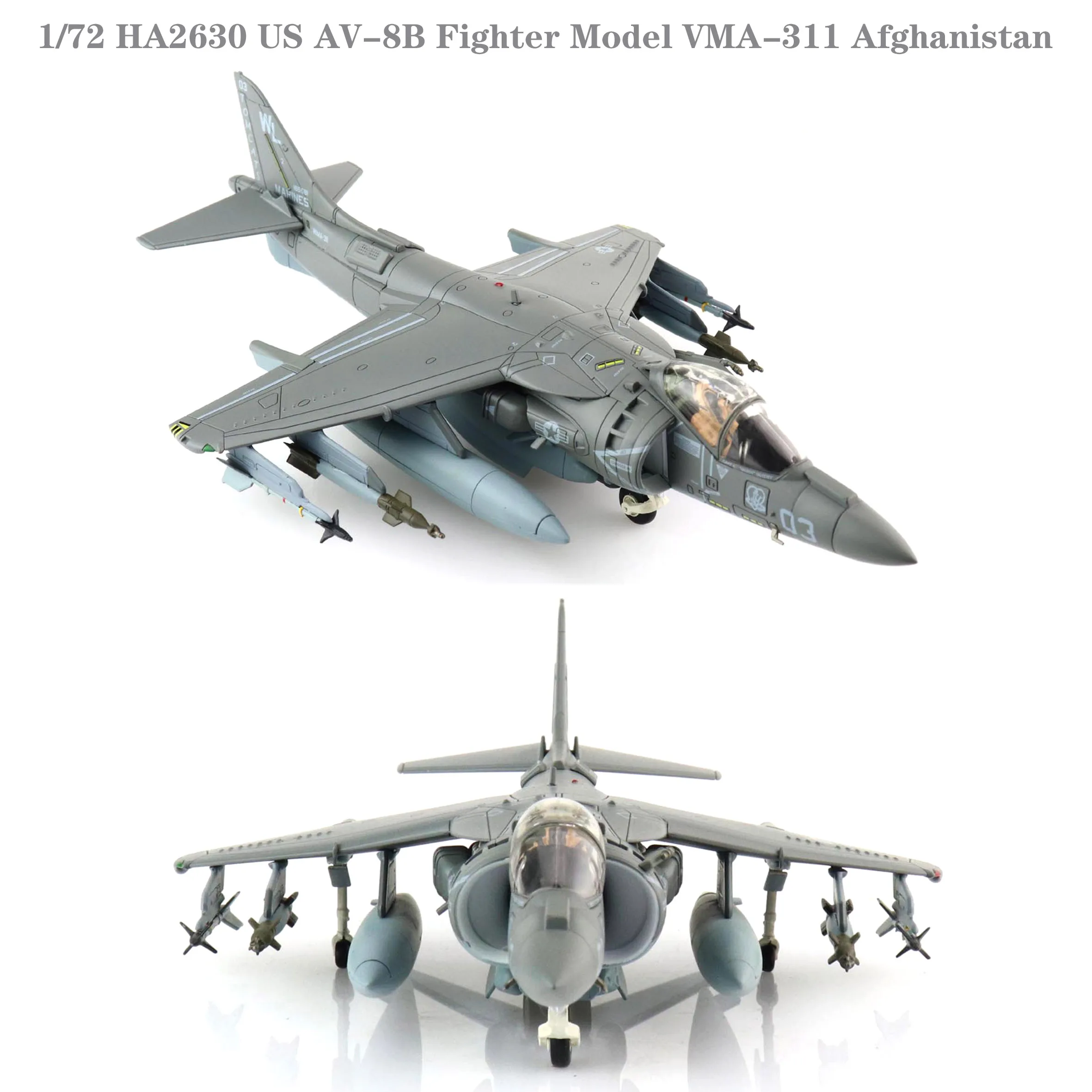 Fine 1/72 HA2630 US AV-8B Fighter Model  VMA-311 Afghanistan  Alloy finished product model