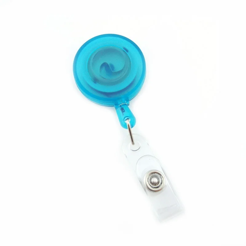 Transparent Badge Reels ID Tag Staff Work Business Pass Card Clips Chest Pocket Clip Reel Retractable Badge Holder Reel