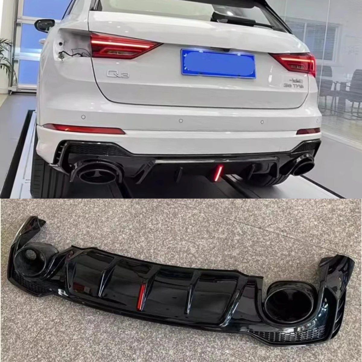 

Задний спойлер для Audi Q3 19-25, модифицированный под RSQ3, глянцевый черный, комплект обвеса, автомобильные аксессуары