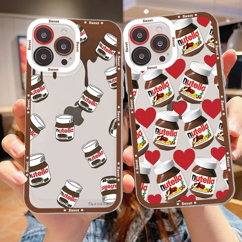 Nutella Chocolate Phone Case For Redmi 7 8 9 A For Redmi Note 5 7 8 9 10 11 Pro Max 4G 5G Funfas