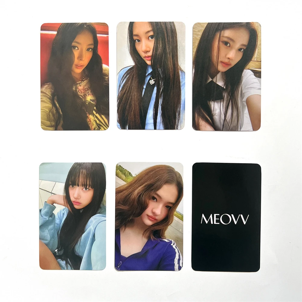 5Pcs/Set KPOP MEOVV Album MEOW Photocards SOOIN GAWON ANNA NARIN ELLA Selfie Postcard Double-Sided Lomo Cards Fans Collect Gift