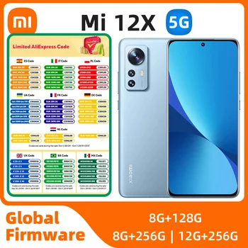 샤오미 미 12x 안드로이드 5G 잠금 해제 6.28 인치, 12GB RAM, 256GB ROM, 모든 색상, 좋은 상태, 정품 중고 전화  Best5