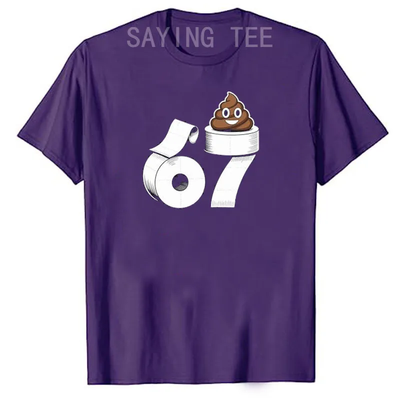 67 Poop Lustiges Six Seven Ekelhaftes Toilettenpapier Meme Slang Jungen Mode Performance T-Shirt Y2k 6-7 Witz Toilette Streetwear Kleidung – Detail 4