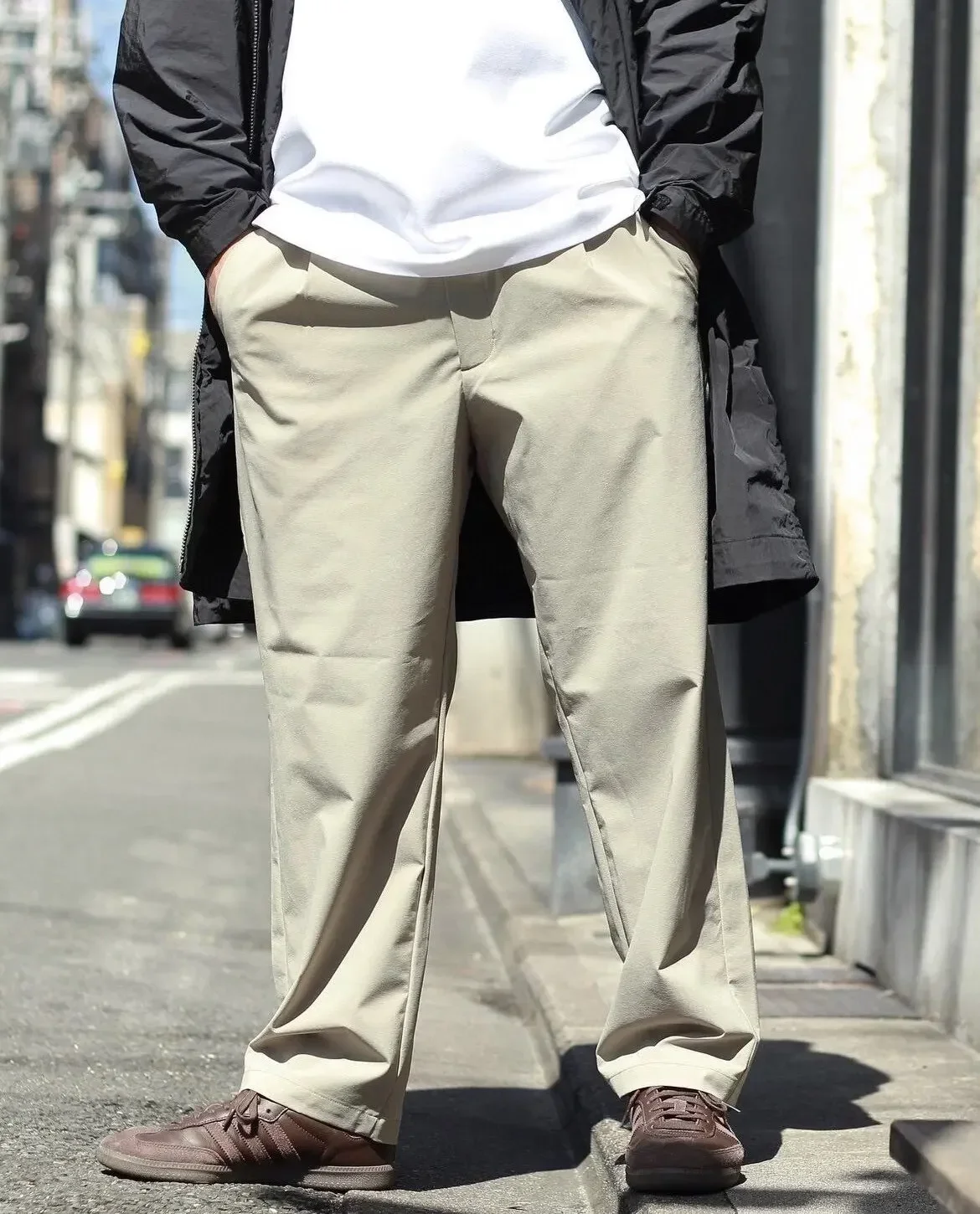 Japanese GDW One-tuck tapered light pants lightweight male and female couples loose casual pants
