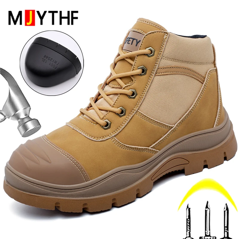 

High quality Work Boots Safety Shoes Men Steel toe shoes Puncture-Proof Indestructible shoes Winter boots Protection Shoes 2026