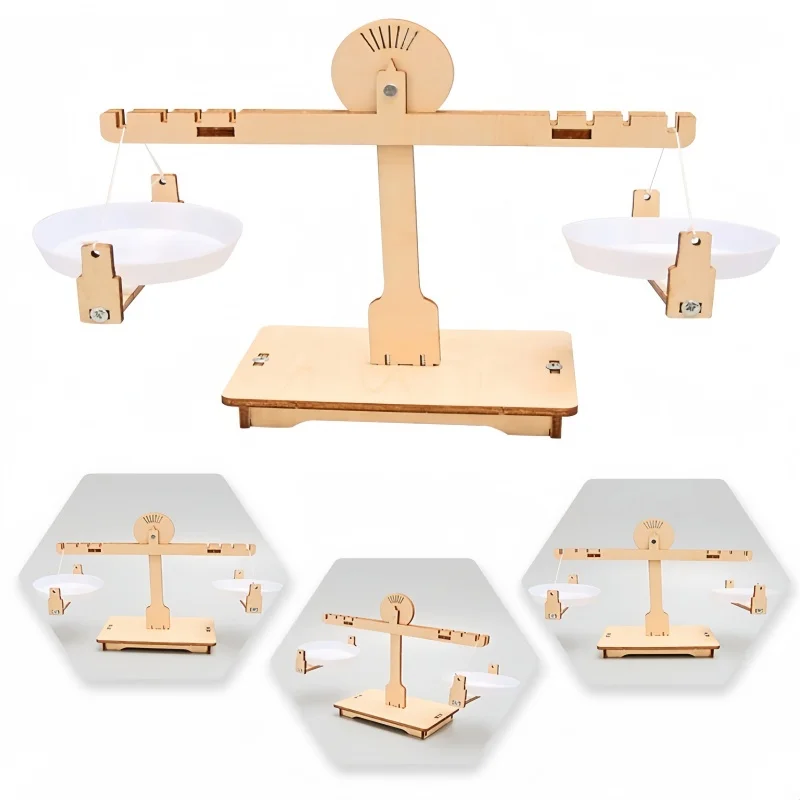 Montessori Educational DIY Wooden Balance Scale Math Learning Game Board Toy for Addition And Subtraction Developmental Model