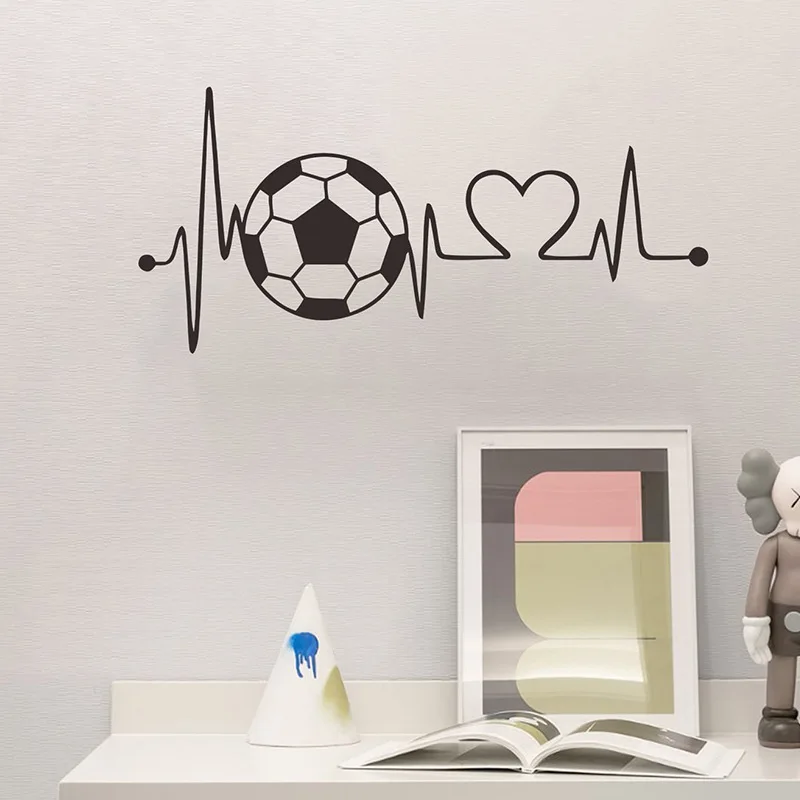 Creative simple football love children's bedroom living room porch dormitory home decoration wall stickers selling accessories