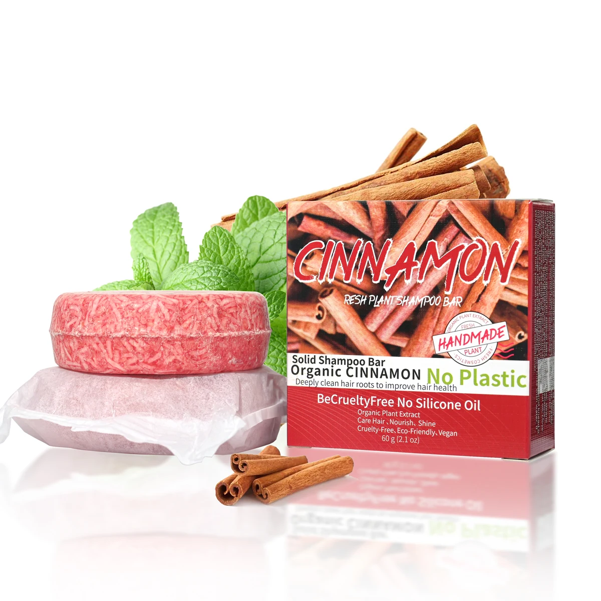 

J + 60 г шампунь с корицей, глубоко очищающий шампунь для волос и кожи головы против выпадения волос, органический шампунь с корицей, палочка