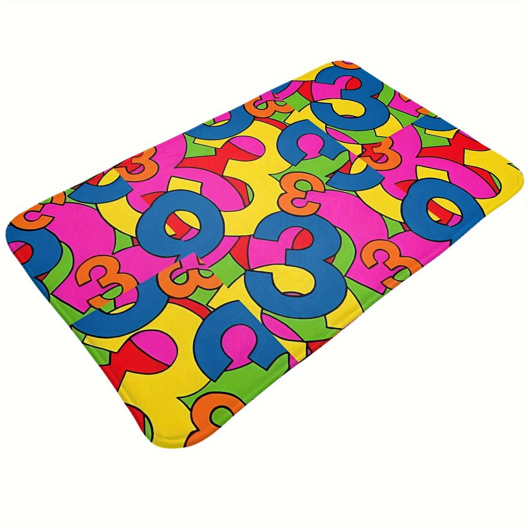 قطعة واحدة من ممسحة مسامية غير قابلة للانزلاق بتصميم رائد الفضاء - سجادة أرضية مستطيلة خفيفة الوزن قابلة للغسل في الغسالة، ماصة ويلكو ذات طابع مساحة نابضة بالحياة