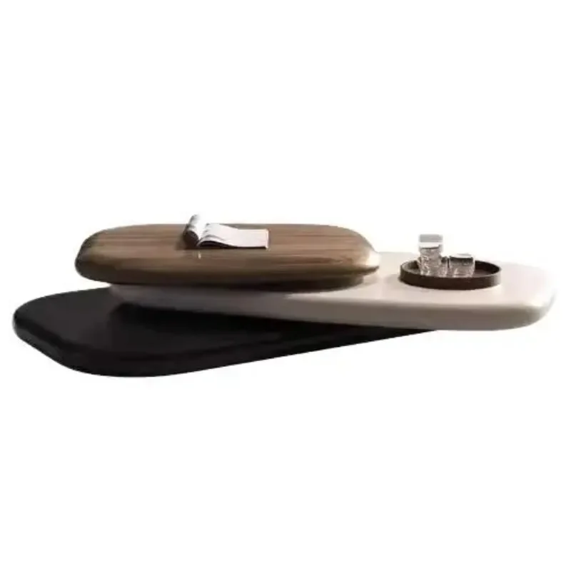 Italian minimalist rotating coffee table living room home designer special-shaped tea table