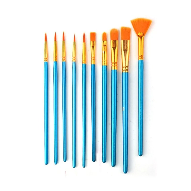 Paint Brushes 5/6/10/12Pcs Professional Paint Brush Round Pointed Tip Nylon Hair Artist Acrylic Brush for Acrylic Paint