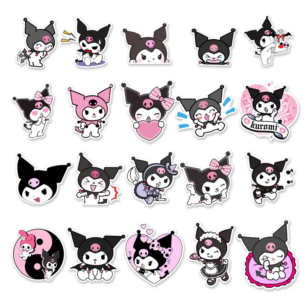 50pcs Kawaii Anime Kuromi Cartoon Kawaii Graffiti Stickers Suitcase Laptop Motorcycle Scooter Waterproof Toy Decals Sticker