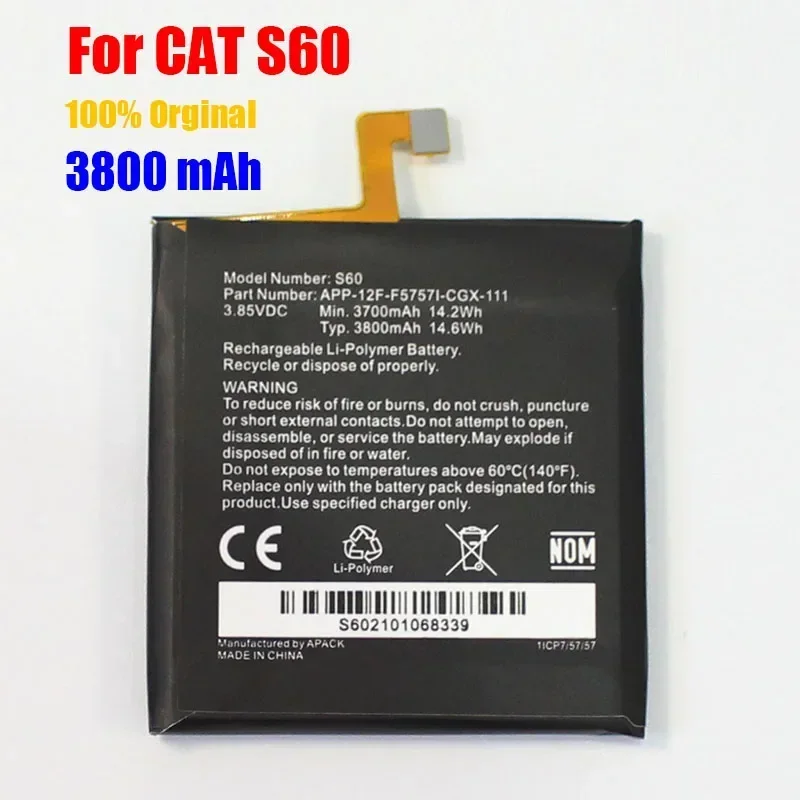 Replacement Battery 3800mah For Caterpillar Cat S60 APP-12F-F57571-CGX-111 Phone Batteries Bateria+Gift Tools