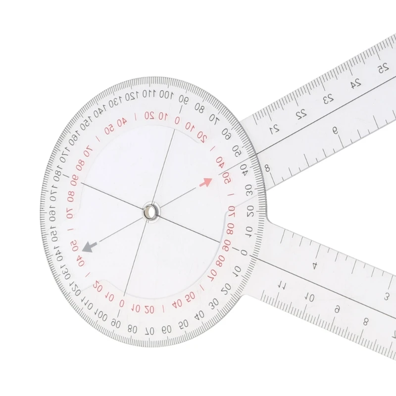 Goniometer Transparent Orthopedic Ruler Plastic Goniometer 360 Degree for Body Measuring Tape Goniometer Dropship