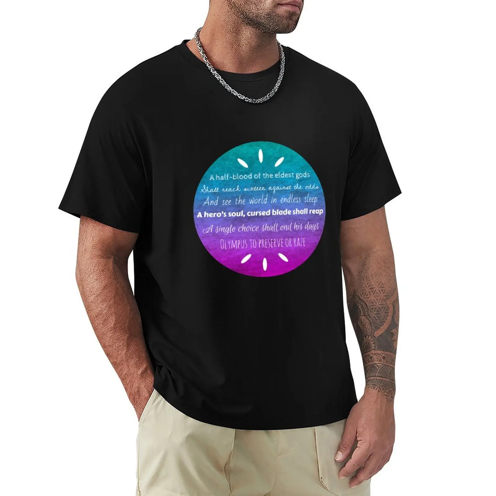 Percy Jackson Prophecy T-Shirt Breathable Basic Cotton T-Shirt