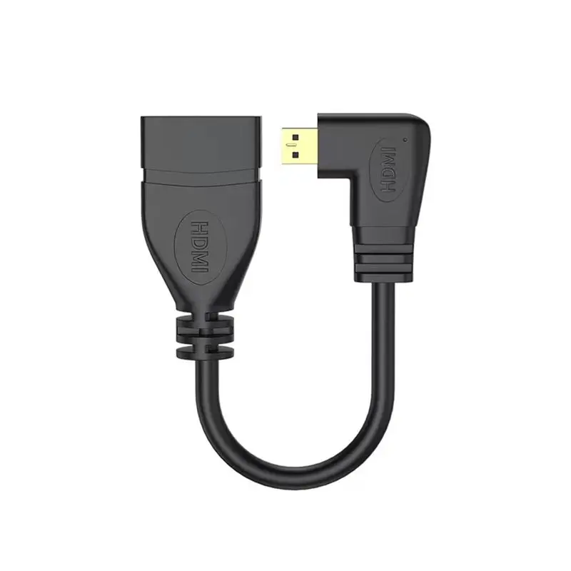 1080P Micro&Mini HDTV Male Up Down Right Left 90 Angled angle to HDMI-compatible Female Converter Adapter M-F Extension Adapter
