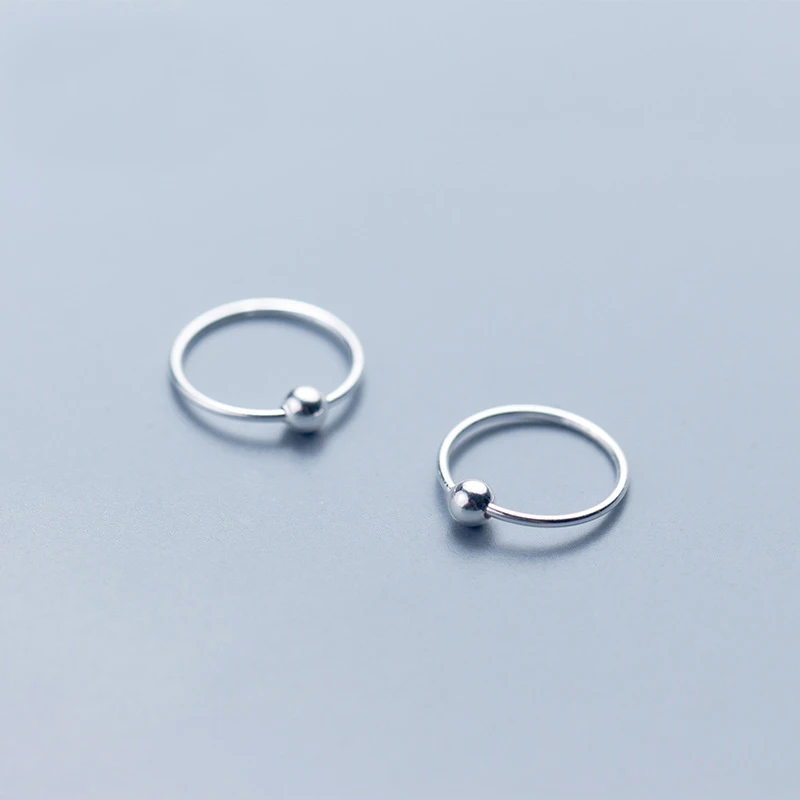 

Enosola Pure 925 Sterling Silver Small Mini Plain Ball Round Hoop Huggie Earrings 6mm 8mm 10mm 12mm for Women Men Kids Girls