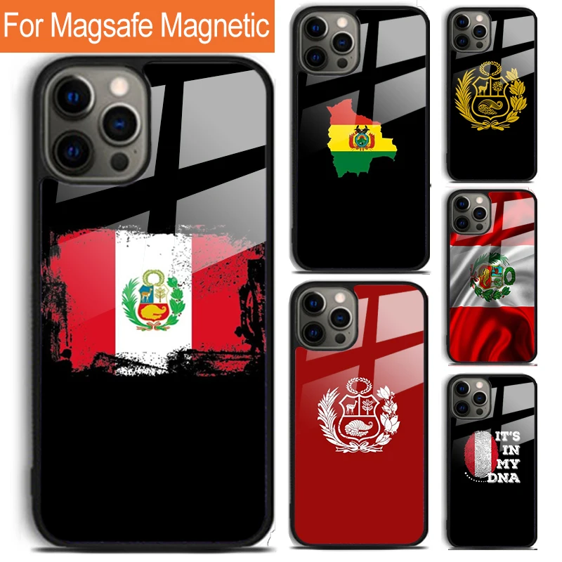 

Peru Flag Coat Of Arms Phone Case For iPhone 17 Air 16 15 14 12 Pro Max Plus Magsafe Magnetic Wireless Charging Cover
