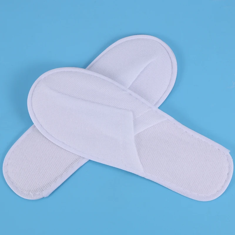 Disposable Slippers,24 Pairs Closed Toe Disposable Slippers Fit Size For Men And Women For Hotel, Spa Guest Used, (White)