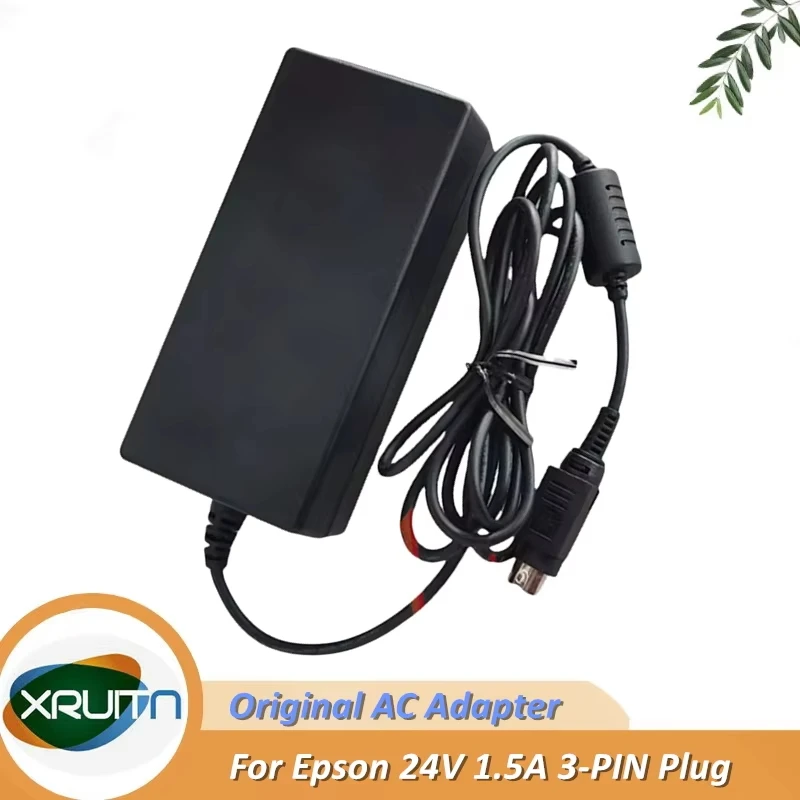 

Original For EPSON M235A/M235B/DA-36E24/M159A AC Adapter 24V 1.5A 36W Charger 3-Pin Plug Power Supply OEM