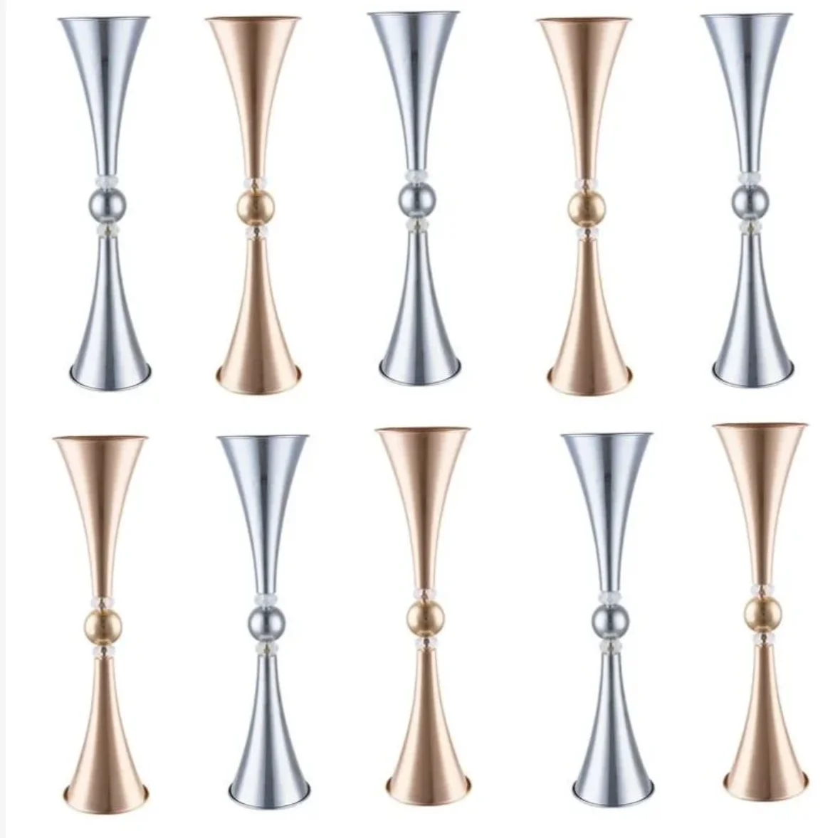 

10pcs )50cm /90cm10 PCS/ Lot Vases Metal Candle Holders Candlesticks Wedding Centerpieces Event Flower Road Lead Home Decoration