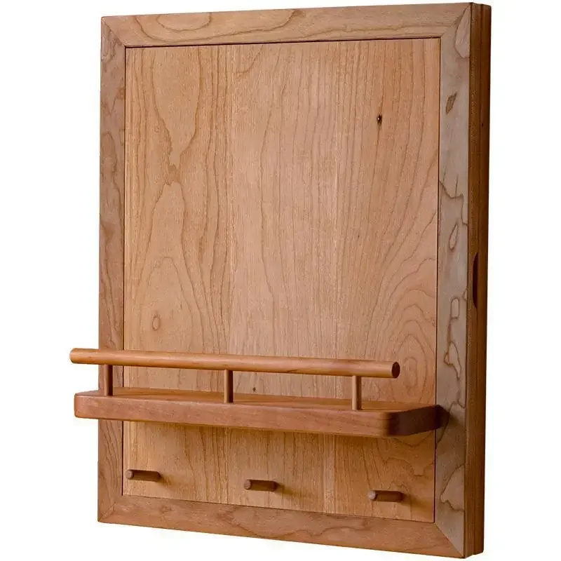 

Creative black walnut meter box decoration cover Japanese storage distribution rack with hook