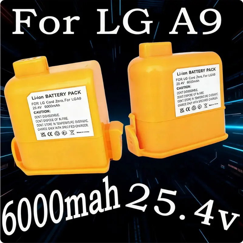 6000mAh EAC63382208 Lithium-Ionen-Akku für LG Cord Zero EAC63382204 A9,A9S,P9,A9K-CORE,A9MAX,A9T-Ultra,A9K-PRO,A9N,A9M,A9 Plus