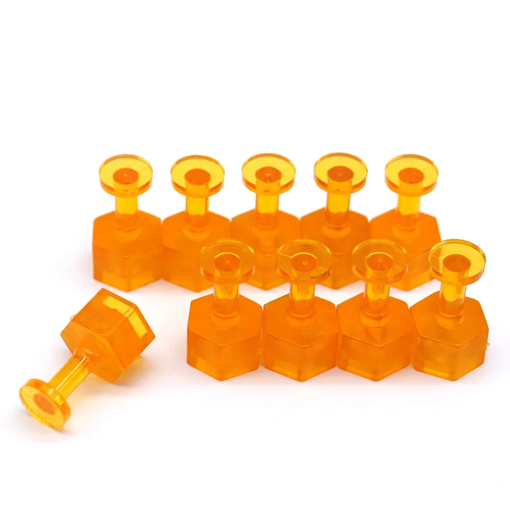 10x Car S/m/l Three Size Glue Tabs Dent Removal Tools Orange Tabs Auto Paintless Dent Repair Maintenance Tools