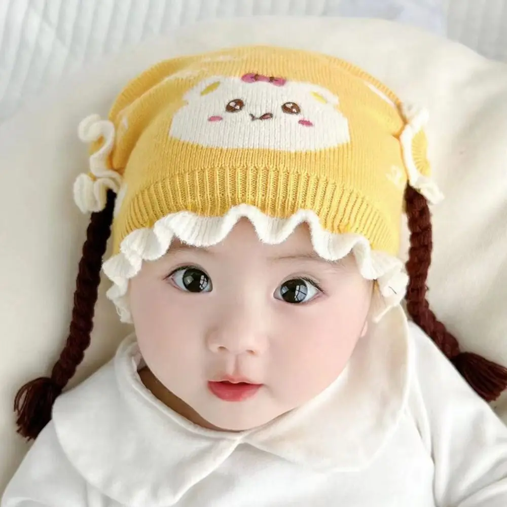 

New Cute Cartoon Knitted Hat Winter Warm Cold Proof Beanies Cap Windproof Casual Warm Hat Newborn