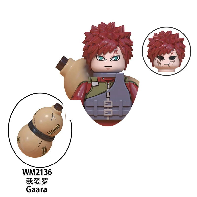 Anime Naruto Pain Sasuke Gaara Blocos de Construção, Mini Action Figures, Tijolos para Presentes, Coleção Minifigures, Brinquedos Educativos, DIY