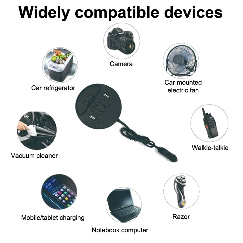 DC 12V/24V에서 220V로 변환하는 150W 고속 충전 차량용 인버터 USB 타입 C 전원 인버터 어댑터 변환기 빠른 충전 자동차 인버터