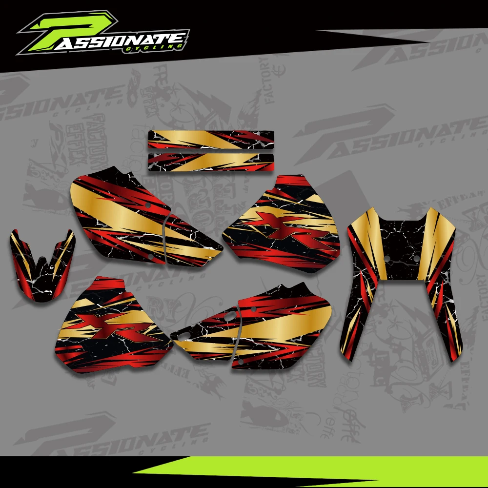 Motorcycle Stickers Graphics Background Decals Kit for Honda XR250 XR400 1996 -2001 2002 2003 2004 XR 250 400 Custom design