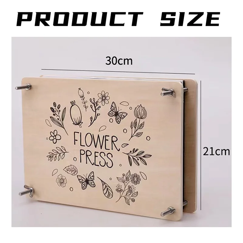ABKJ-DIY Flower Pressing Kit 30X21cm For Adults To Making Dried Flower & Press Flowers Arts