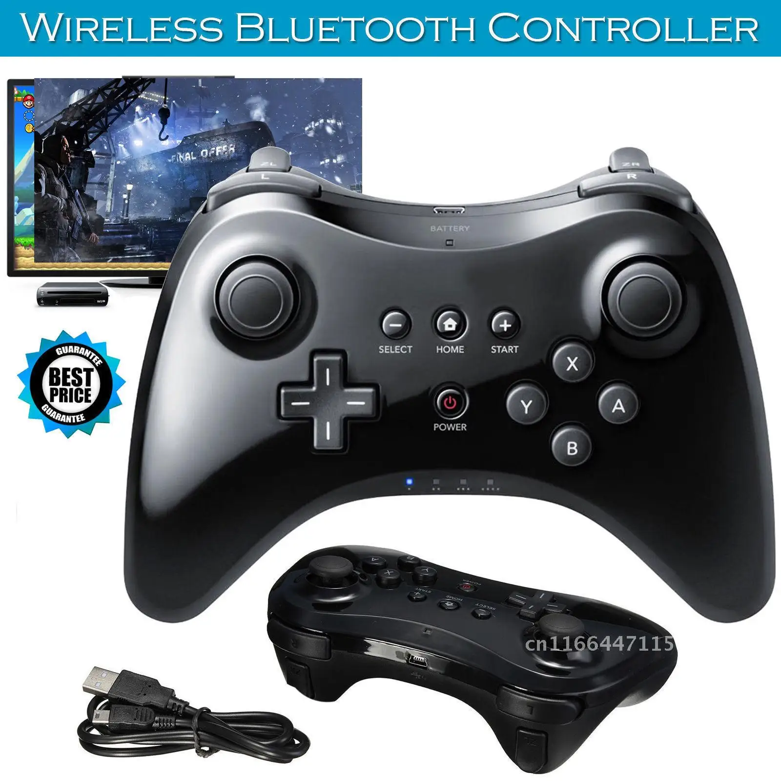 

Wireless Game Controller for Nintend wii u pro controller USB Classic Dual Analog Bluetooth Wireless Gamepad for wii u gamepad