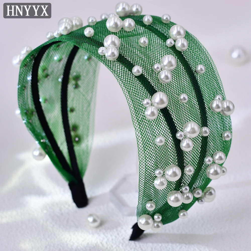 YouLaPan رائعة العروس الزفاف الدانتيل عقال اليد مطعمة اللؤلؤ مزين أنيقة السيدات مأدبة حزب أغطية الرأس YXA06