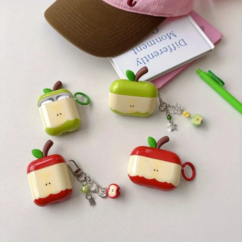 

[tx A2005] Summer cute three-dimensional green apple airpods4 protective case airpod3 is suitable for Apple pro earphone case