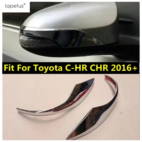 Rearview Side Door Turning Mirror Strip Decoration Cover Trim For Toyota C-HR CHR 2016 - 2021 ABS Chrome Accessories Exterior 10 best sales toyota chr styling - №3