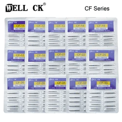 WELLCK 10pcs/Pack FG Diamond Burs CF Series Dia 1.6mm Dentistry Strawberries Drills For High Speed Handpiece