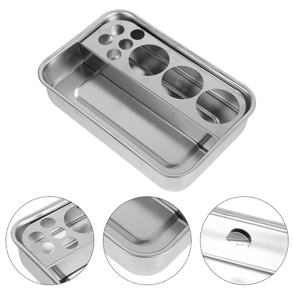 1Pcs Stainless Steel Tray Thickened Metal Therapy Tool Plate Dressing Change Tray Clinic Instrument Storage Plate
