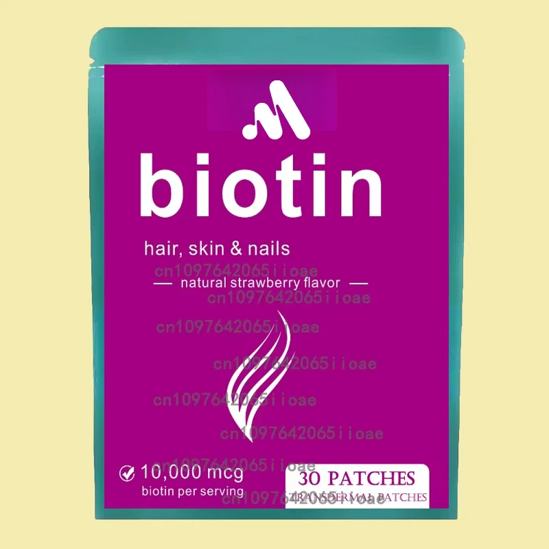 

30 Patches Multi Collagen Plus Transdermal Patches with Biotin, Vitamin C for Women & Men Hair Hair, Skin & Nails Support