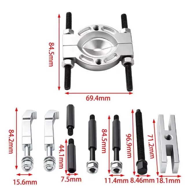 9pcs Bearing Separator Puller Set Bearing Removal Tool Puller Bearing Puller Extractor Bearing Disassembly And Assembly Tool