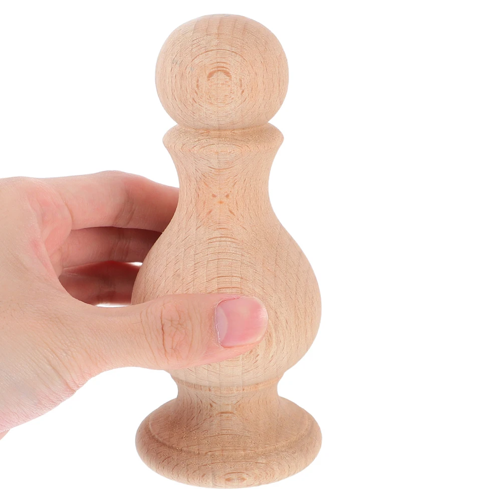 

2pcs Wooden Staircase Finials Solid Wood Hand Carved Rome Round Ball Design Decorative Bed Post Toppers Fence Gate Caps Wood