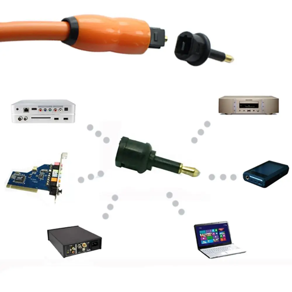 SPDIF Newest Practical Mini 3Pcs Jack Plug Audio Useful Gold Plated Optical Adapter Toslink To 3.5mm