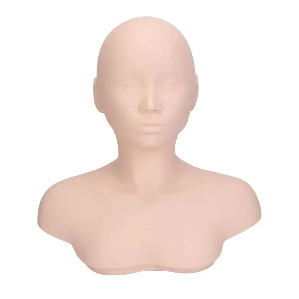 

Multifunctional Mannequin Head Model with Shoulder for Massage Practice Training Mannequin Head Versatile Soft Comfortable Touch