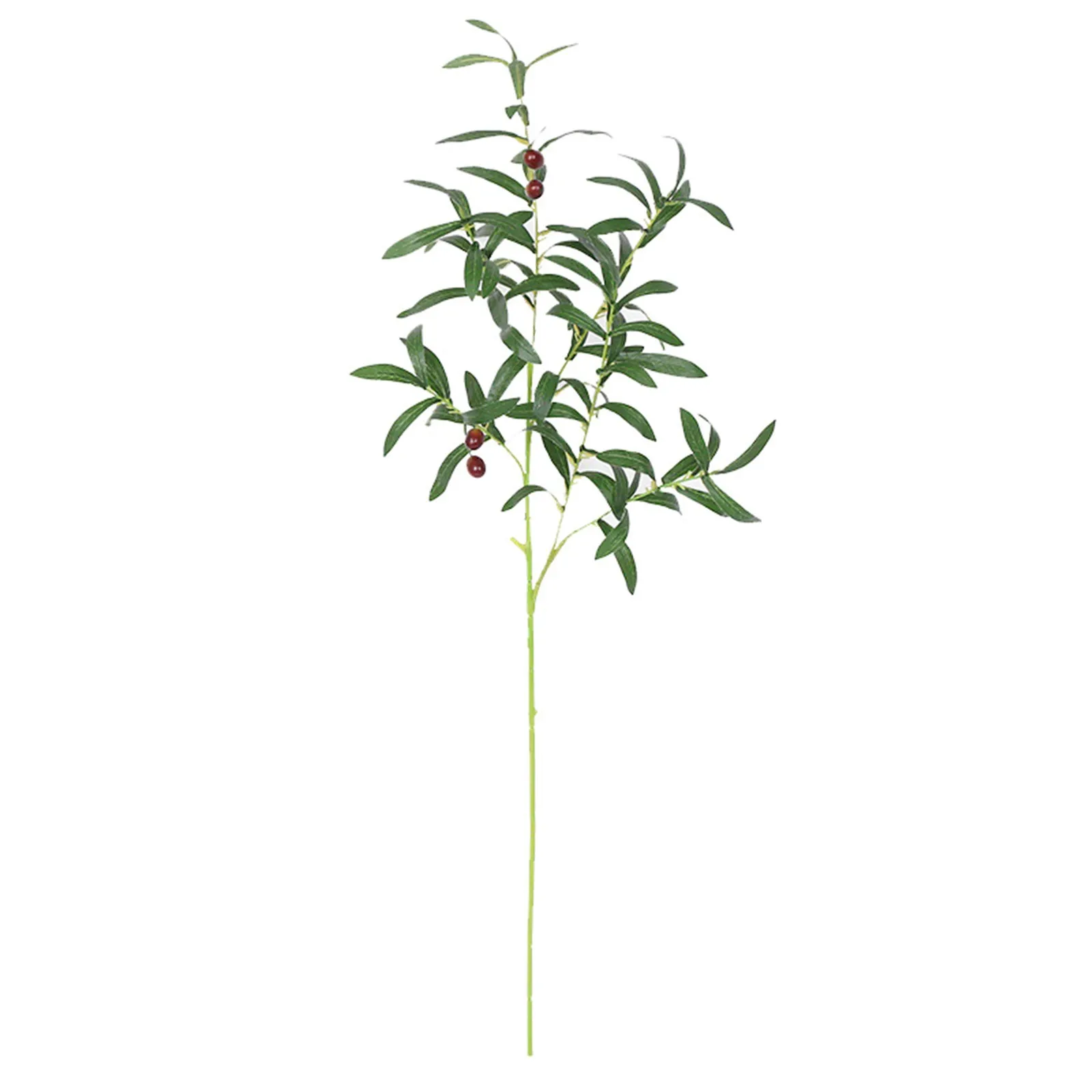 6 Branches Olive Long Stem Olive Tree Branches Artificial Olive Branches Fruits Silk Olive Leaves Decor For Home Garden