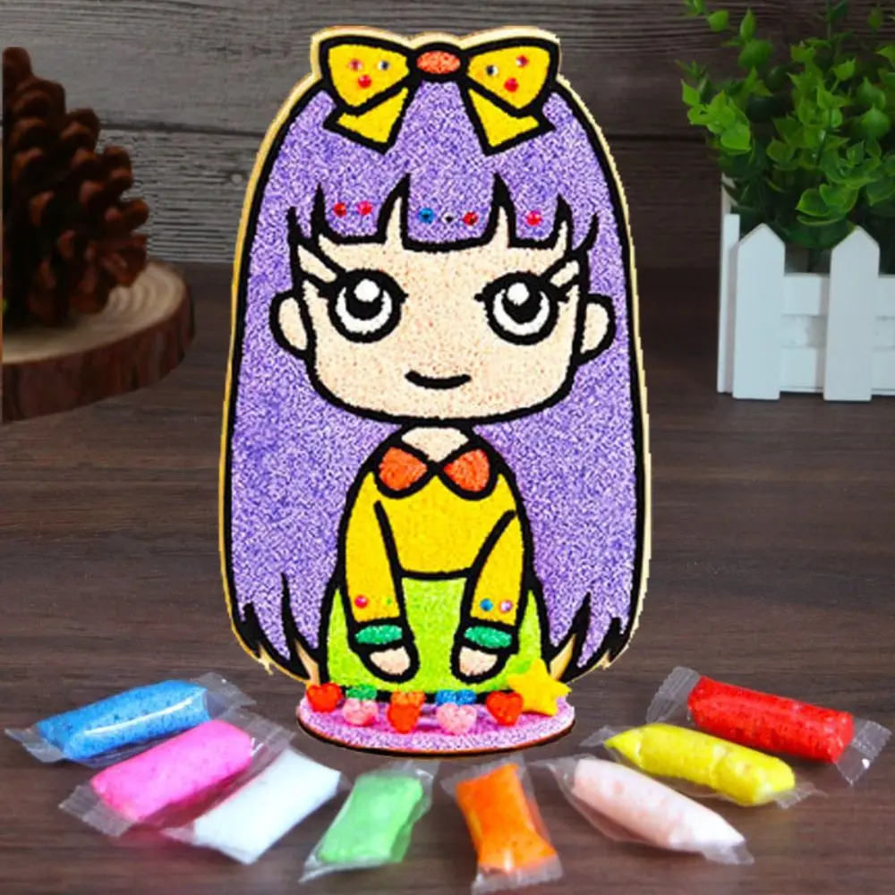 لوحة طين ندفة الثلج DIY ثلاثية الأبعاد مع لوحة تلوين خشبية ولوحات لاصقة #4